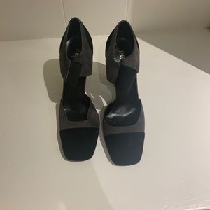Black and Grey Prada heels